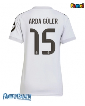 Real Madrid Arda Guler #15 Tricou Fotbal Replică 2025-26 Femei Acasa